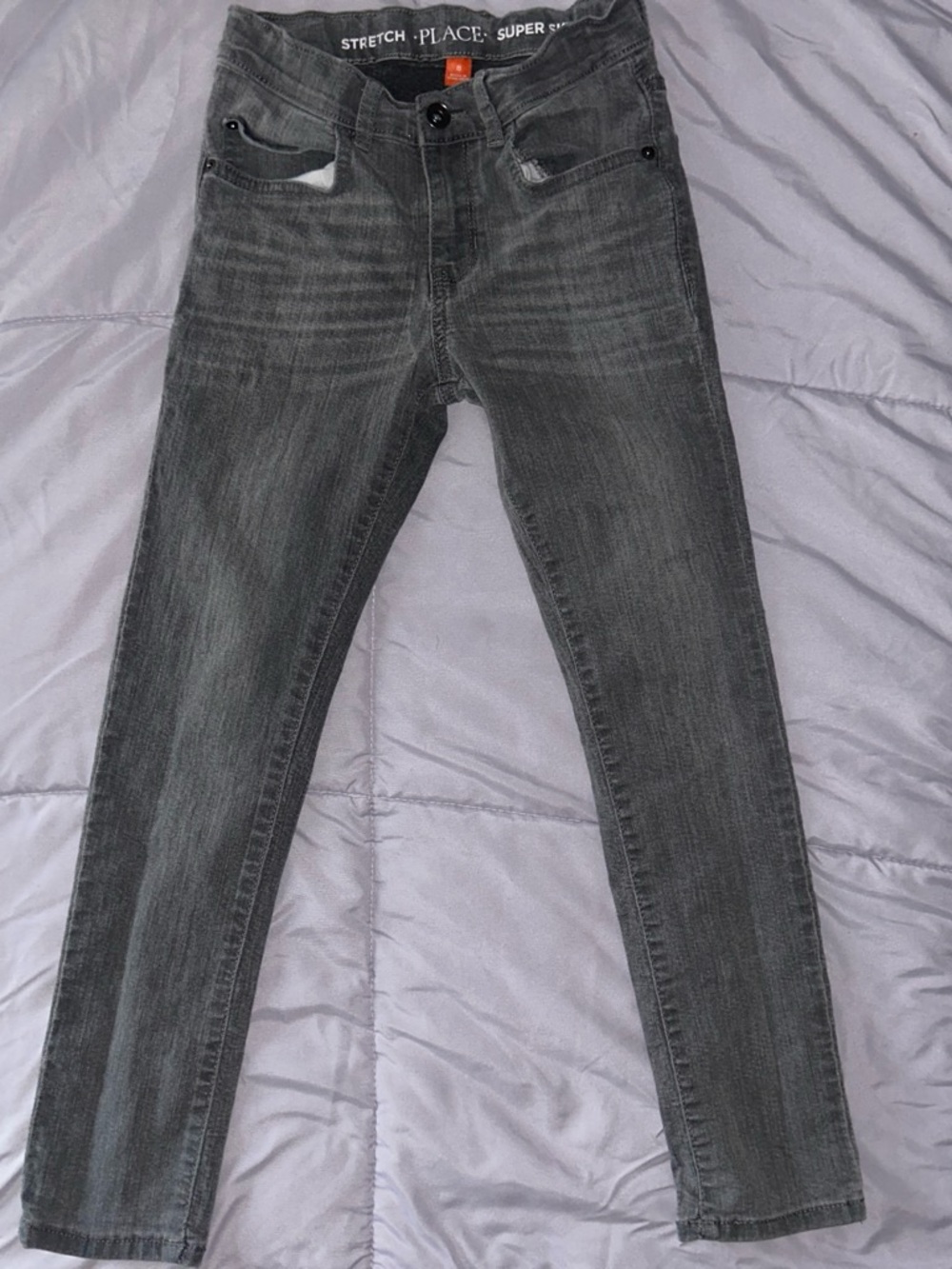 The Children's Place Gray Stretch Super Skinny Jeans